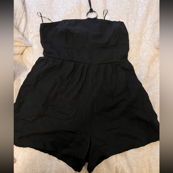 Old navy linen blend halter romper XL - Picture 2 of 2